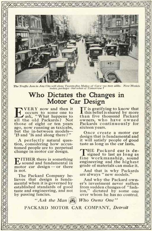 1920 Packard Auto Advertising